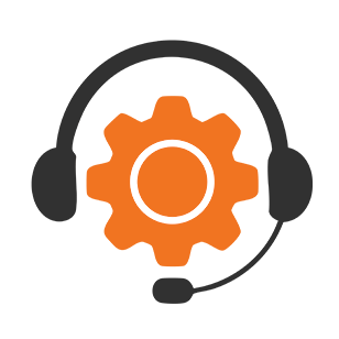 Business IT support helpdesk icon representing managed technical support, troubleshooting assistance, and small business IT services